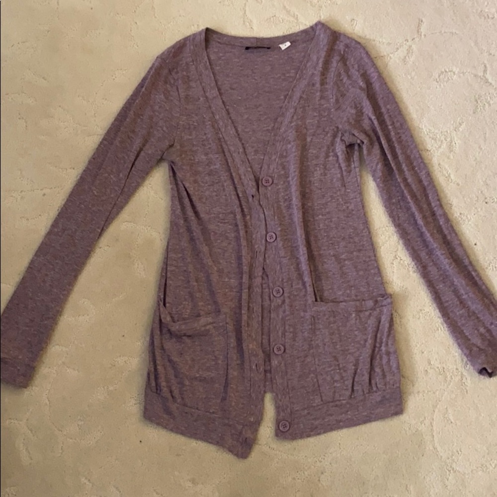 BDG Purple/lavender buttoned cardigan